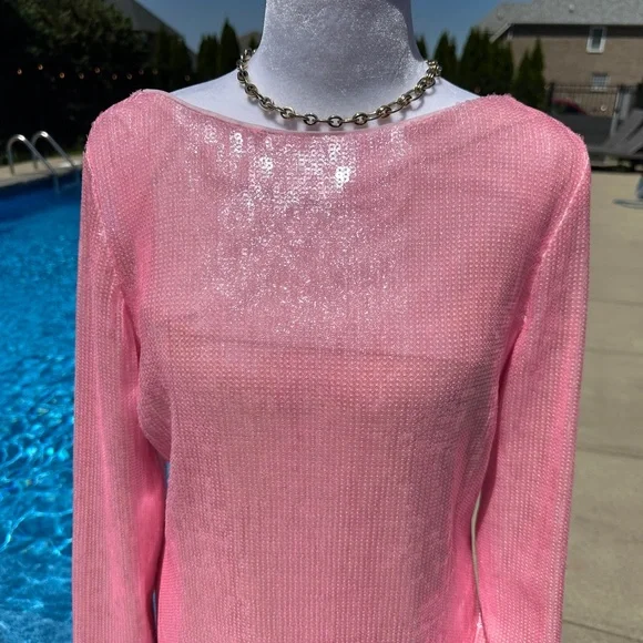 gianni bini pink sequin dress Gianni Bini Sequin Wrap Dress Red Size L - $35 (53% Off Retail)